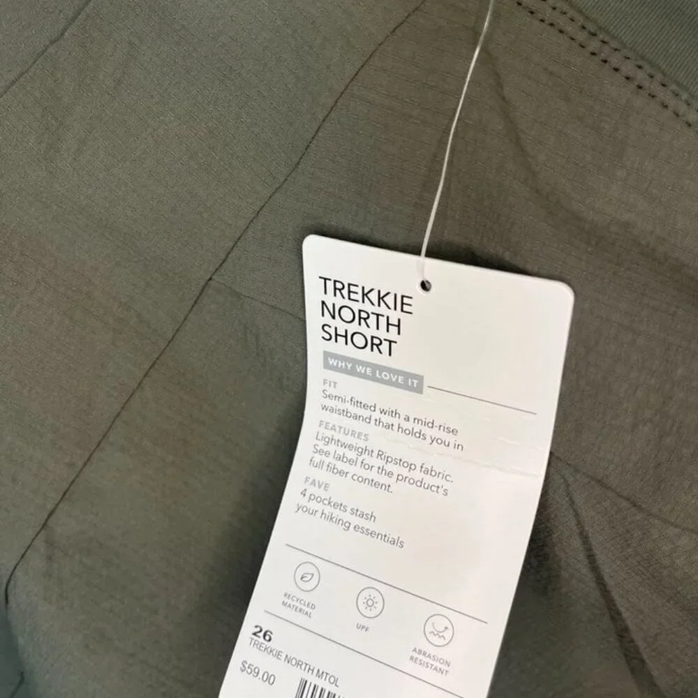 Athleta Trekkie North Short Olive Green Size 26 NWT XXL-XXXL SHIPS FAST